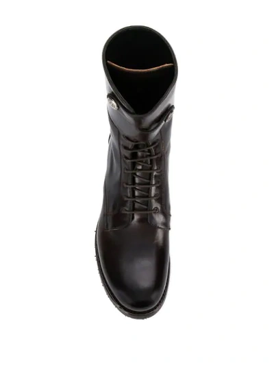 Alberto Fasciani Windy Decorative Button Ankle Boots In Brown