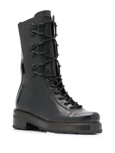 Shop Olivier Theyskens Mid-calf Length Boots In Black