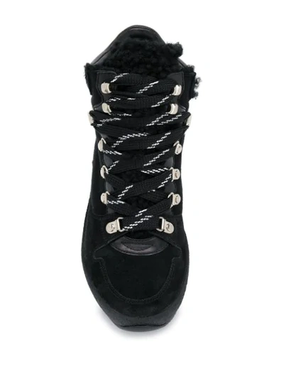 Shop Isabel Marant Chunky Lace-up Boots In Black