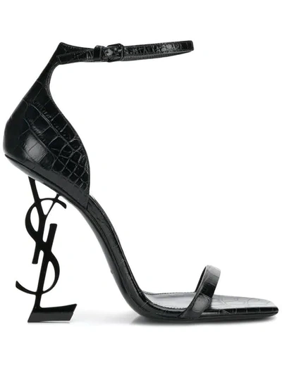 Shop Saint Laurent Opyum 110 Sandals In Black