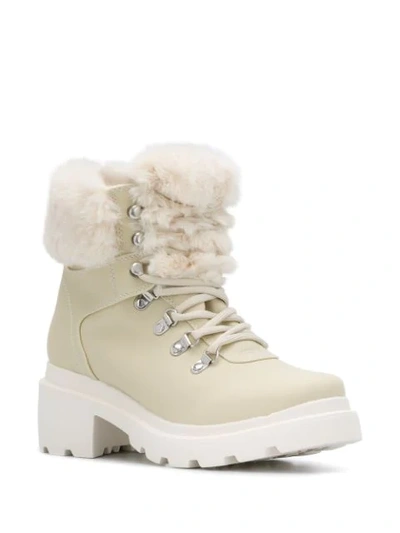 Shop Kendall + Kylie Roan Faux-fur Boots In Neutrals