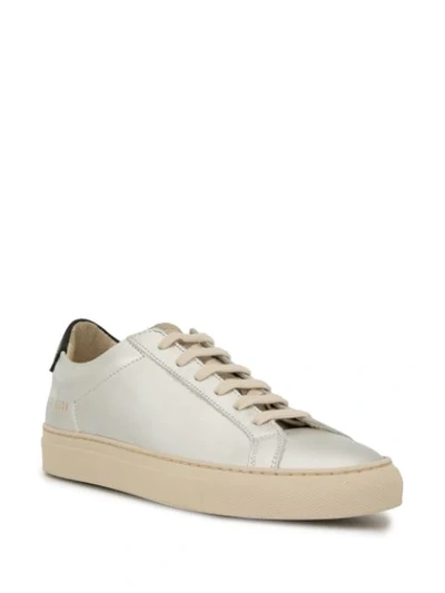 Shop Common Projects Metallic Sheen Sneakers In Silver