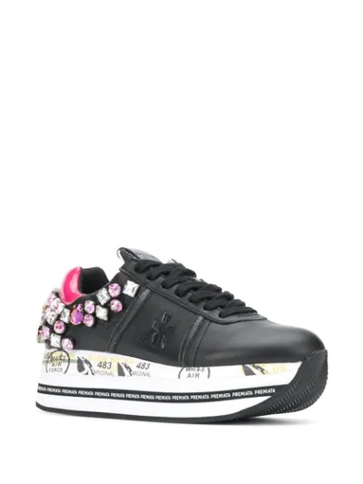 Shop Premiata Beth Gemstone Sneakers In Black