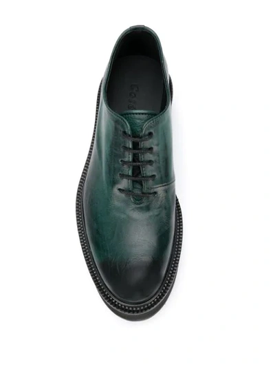 Shop Cotélac Lace-up Oxford Shoes In Green