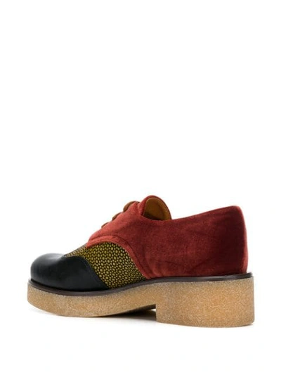 Shop Chie Mihara Panelled Lace-up Shoes In Brown
