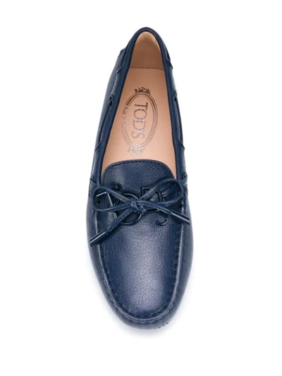 Shop Tod's Gommino Loafers In U822 Storm