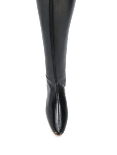 Shop Bottega Veneta Thigh-high Sock Boots In Black