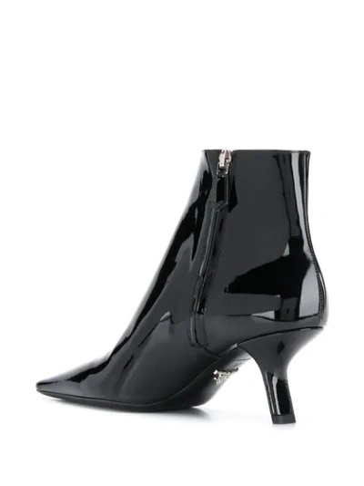 Shop Prada Sculpted Heel Ankle Boots In Black