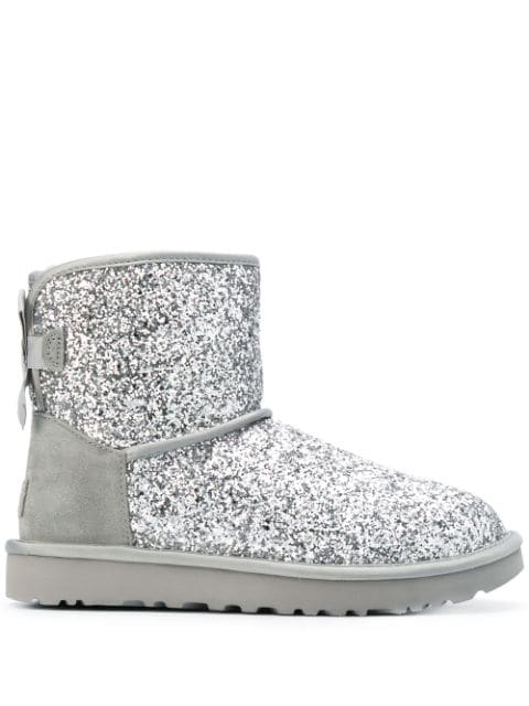 silver glitter uggs