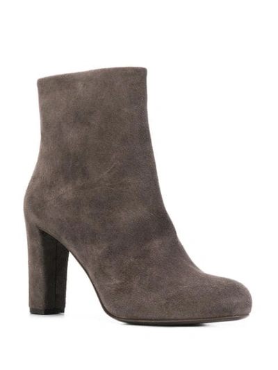Shop Del Carlo Chunky Heel Ankle Boots In Grey