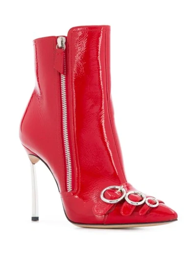 Shop Casadei Marain Stiletto Boots In Red