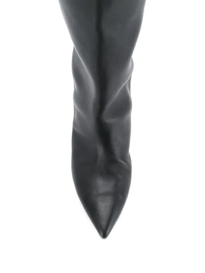 Shop Christopher Kane Rivet Knee High Boot In 1000 Black