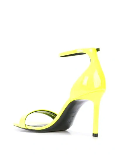 Shop Saint Laurent Ankle Strap Sandals In Yellow