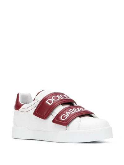 Shop Dolce & Gabbana Touch Strap Logo Sneakers In White