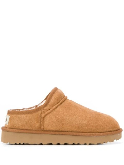 Shop Ugg Shearling Lined Slippers In Neutrals