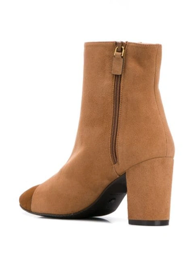 Shop Stuart Weitzman Jill Cap-toe Ankle Boots In Brown