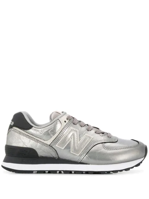 new balance 574 silver metallic