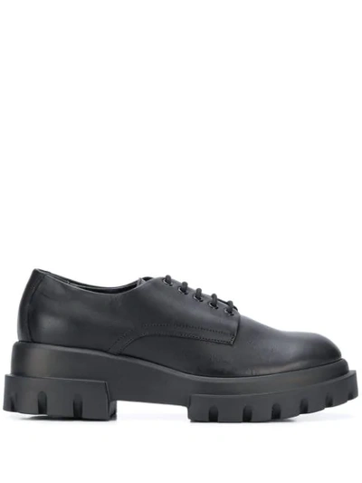 Shop Agl Attilio Giusti Leombruni Platform Lace-up Shoes In Black