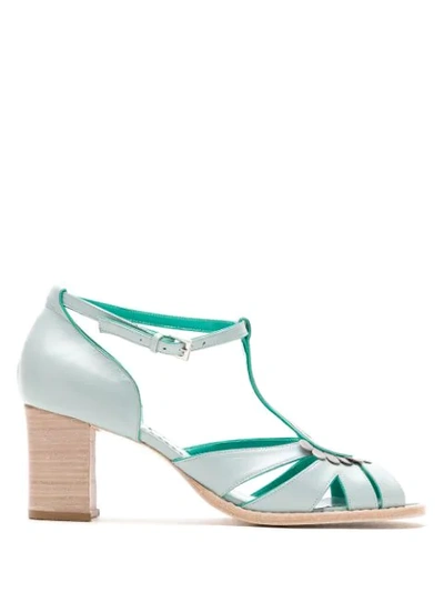 Shop Sarah Chofakian Leather Sandals In Blue