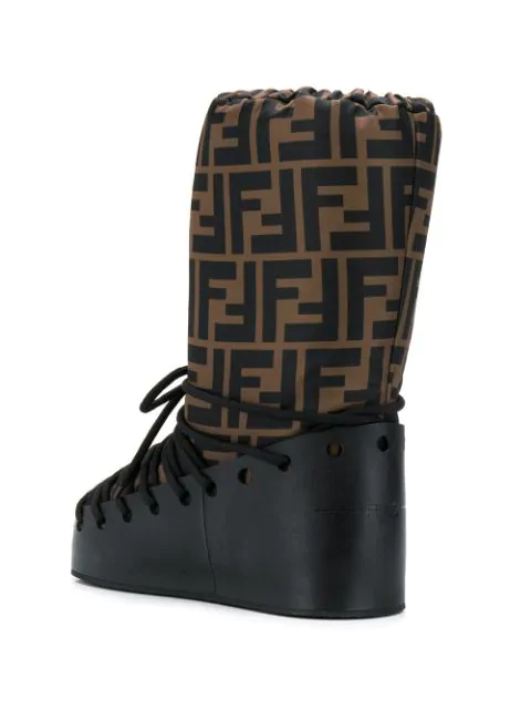 fendi print boots