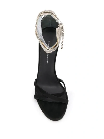 Shop Giuseppe Zanotti Embellished Ankle-strap Sandals In Black