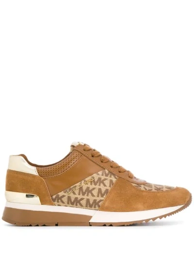 Shop Michael Michael Kors Allie Sneakers In Brown