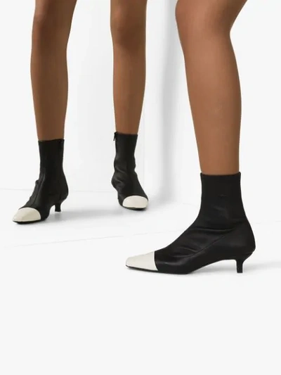 Shop By Far Karl Black Stretch Leather Boots