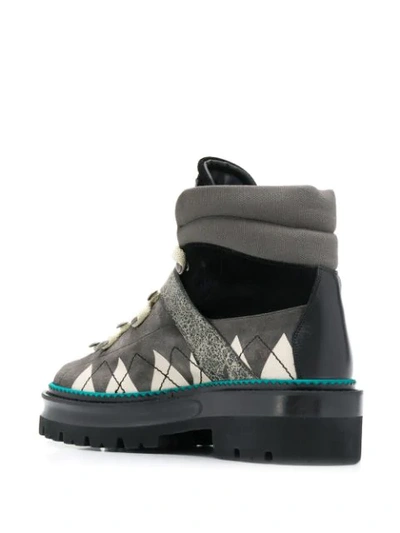 Shop Bally Leather Ankle Boots In Grey