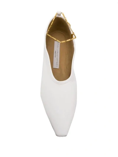 Shop Stella Mccartney Dessert Pointed Toe Ballerina Shoes In White