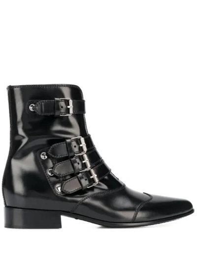 Shop Givenchy Multi-strap Boots In Black