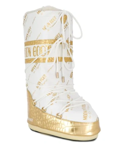 Shop Moon Boot Two Tone S In White