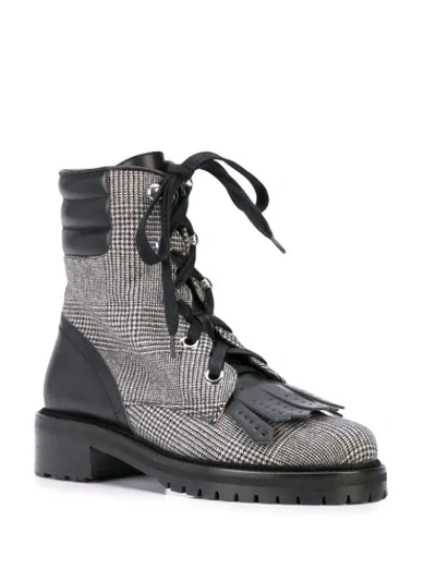Shop Tabitha Simmons Rhodes Houndstooth Ankle Boots In Black