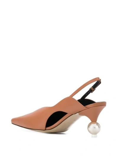 Shop Yuul Yie Pearl Heel Pumps In Neutrals