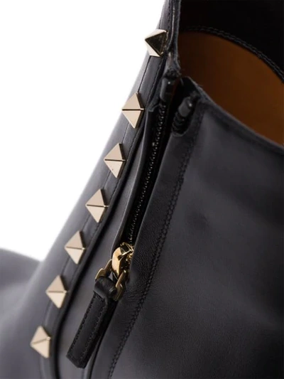 Shop Valentino Rockstud 85mm Ankle Boots In Black