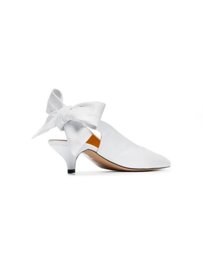 Shop Ganni 'sabine' Pumps In White