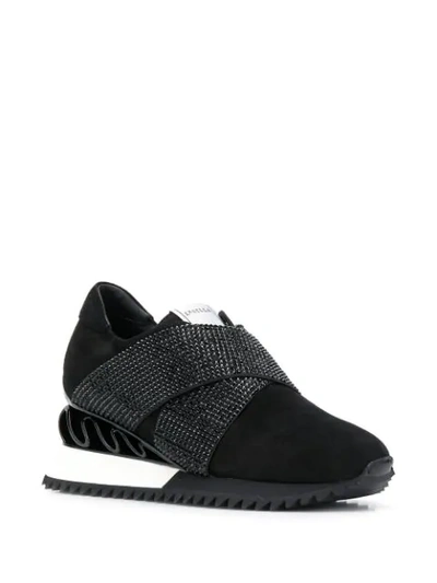 Shop Le Silla Crystal Embellished Sneakers In Black