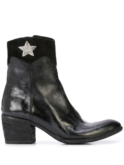 Madison.maison Star Detail Ankle Boots In Black