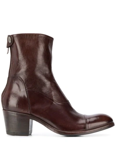 Shop Alberto Fasciani Maya Block-heel Ankle Boots In Brown