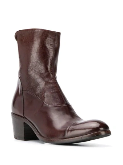 Shop Alberto Fasciani Maya Block-heel Ankle Boots In Brown