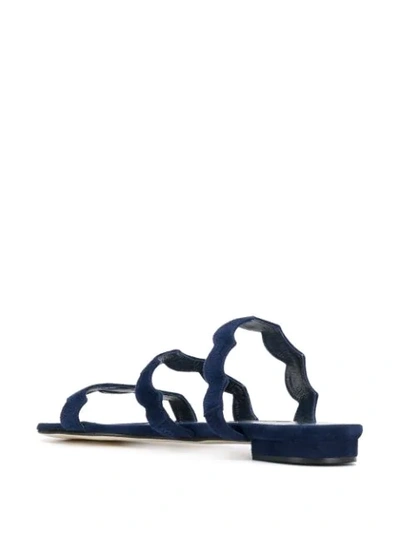 Manolo Blahnik Agravia Slides In Blue