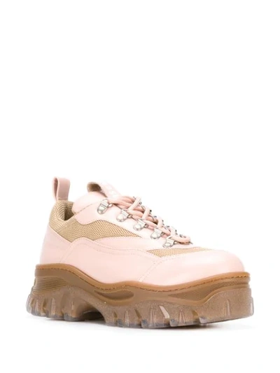 Shop Msgm Tractor Chunky Sneakers In Neutrals