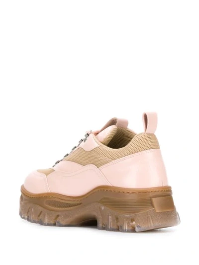 Shop Msgm Tractor Chunky Sneakers In Neutrals