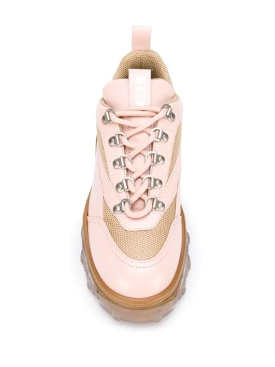 Shop Msgm Tractor Chunky Sneakers In Neutrals