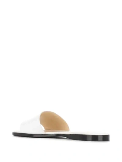 Shop Jimmy Choo Minea Slip-on Sandals In White