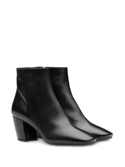 Shop Prada Nappa Leather Ankle Boots In Black
