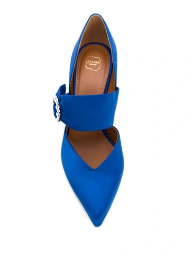 Shop Malone Souliers Embellished Mid Heel Pumps In Blue