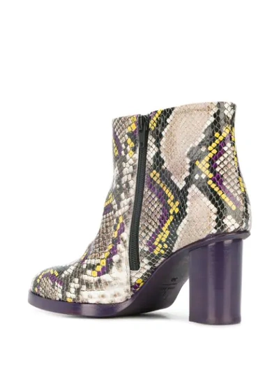 Shop A.f.vandevorst Snakeskin Effect Boots In Grey