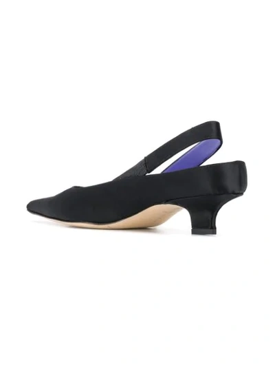 Shop Victoria Beckham Solar Kitten Heels In Black