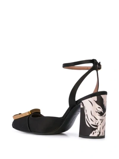 Shop Tabitha Simmons Serena Large-buckle Pumps In Black