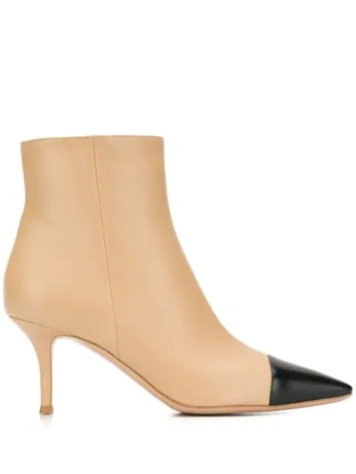 Shop Gianvito Rossi Two-tone Ankle Boots - Neutrals